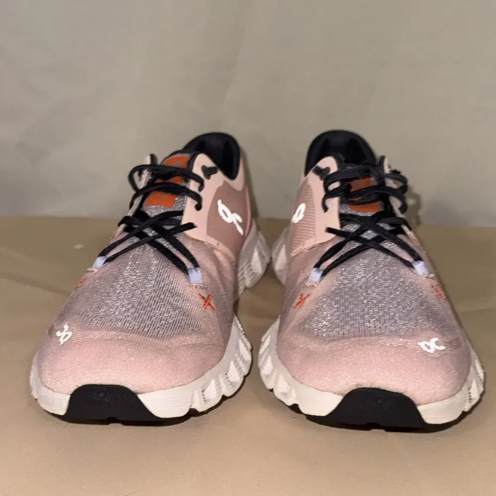 On Running Cloud X 3 Women’s 8.5 Pink Black Orange CloudTec Training Shoes